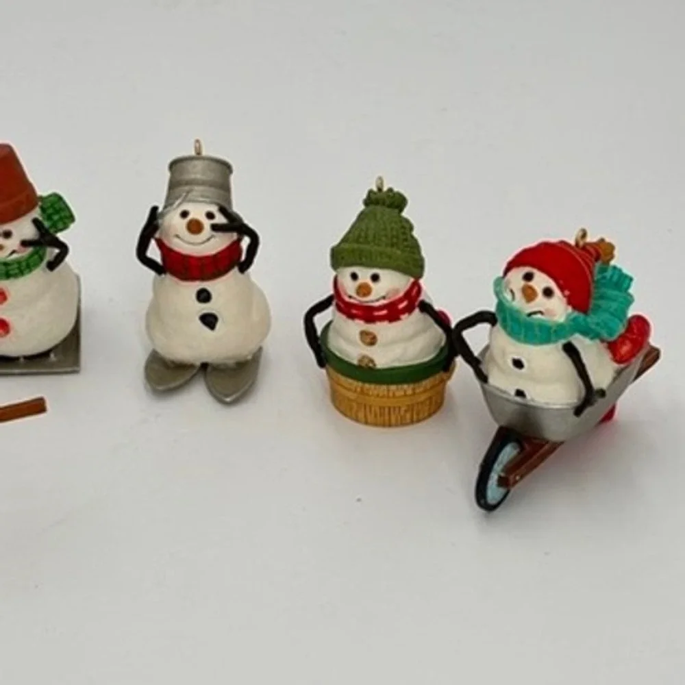 Hallmark Snowmen of Mitford Ornament Lot of 3 Jubilee Race Down‎ Main Street Max